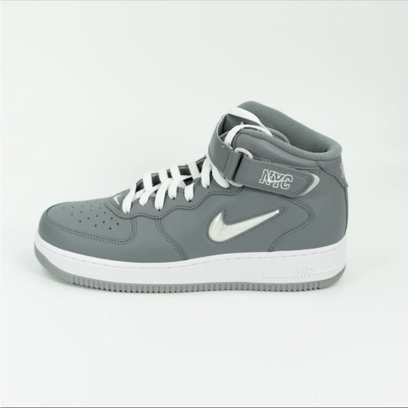 Nike air force 1 mid jewel QS ‘NYC - cool grey’ DH5622-001 2021 size 9.5 - Picture 5 of 8